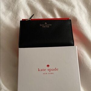 Kate Spade Black Pebbled Leather Wallet & card holder.